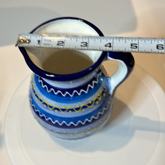 Hand Painted Pitcher Decor HNOS Pedraza Spain Pottery pitcher vase - Picture 11 of 13